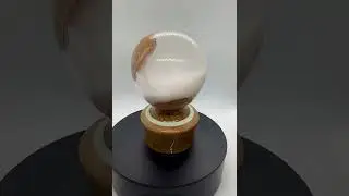 Resin and Burr Egg on Recycled Oak with Milliput Ring