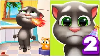 My Talking Tom Gold run vs My Baby Talking Tom 2