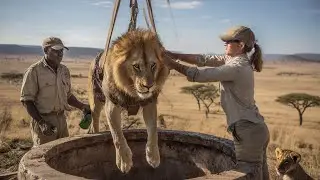 Baby Lion&rsquo;s Shocking Rescue of His Father 😱 | Realistic Animal Rescue Story #animals #rescue