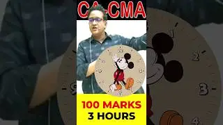 The Secret Trick to complete 100 marks Paper📃 in 3 hours in Exam. ✍️ #ca #cma #exam