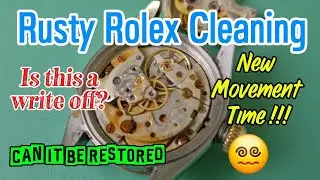 WATCH! How to clean a rusty ROLEX properly. Rusty watch parts restored and cleaned!