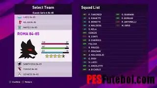 PES 2020 Classic Serie A 1984-1985 Option File