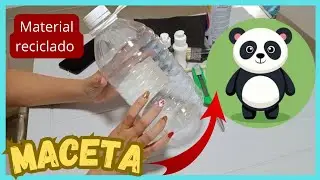 🐼 MACETA en forma de  oso PANDA/idea fácil para el jardin #reciclaje