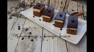 Kakaové řezy s kávovým krémem a polevou | Videorecept | Dvě v troubě | CZ/SK HD recipe