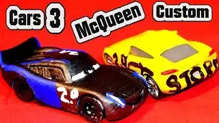 Pixar Cars 3 Custom Paint Jackson Storm made from Lightning McQueen and Bonus Cruz as Jackson Storm