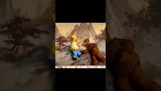 The Simpsons Stop Motion Fights @JAKKSPacific  #shorts
