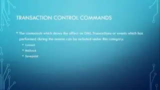 Transactional Control (TCL) Commands,SQL Basics Tutorial - 13