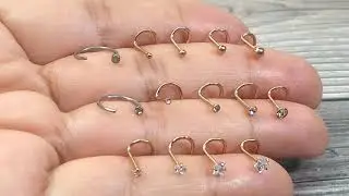 Different Types of Nose Piercing Jewelry - Hoop, Stud, Screw, Fishtail, Ring - BodyJ4You