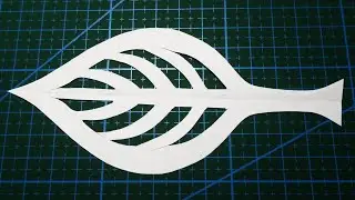 How to make easy paper cutting leaves design using Paper Leaf #papercutting