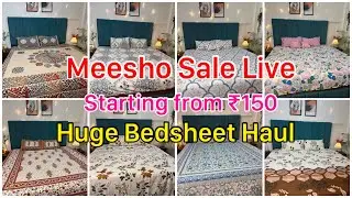 Cotton Bedsheets from Meesho starting from ₹150 ||  Huge Bedshhet Haul @Meesho