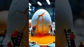 Mini Workers making Chocolate Croissant🥐🥯with eggs | How to create AI Mini Workers Video | #egg #ai