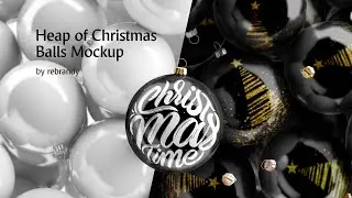 Heap of Christmas Balls Mockup Presentation