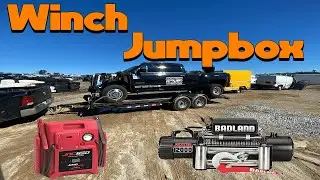 Winching Chevrolet 3500 Dually w/ 12,000LB Badlands Winch/JNC950 Jump Box