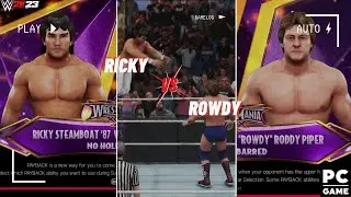 WWE2k24 Showcase match / Ricky Steamboat vs Rowdy Roddy #wwe2k23mods #zuragames #viral
