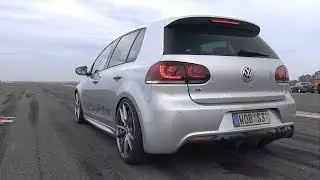 800HP Volkswagen Golf 6 R R32 Turbo 4Motion 1/2 Mile Drag Race