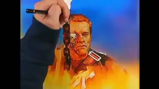 TERMINATOR 2 Time Lapse drawing