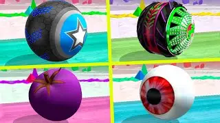 4 POPULAR BALL in Going Balls (Tomato, Eye, Standard, Pay Balls) - Amazing SpeedRun Gameplay