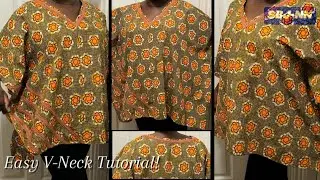How to Sew a V-Neck Caftan Top | Quick & Easy Tutorial