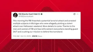 Halloween weekend terrorist plot thwarted in Michigan, FBI director says