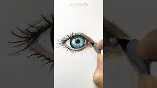 Eye Drawing Water Drop Art! #shorts #drawing #water #eyes #art