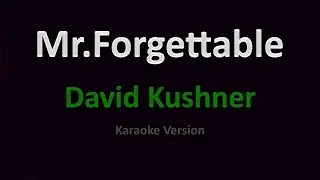 David Kushner - Mr. Forgettable (Karaoke Version)