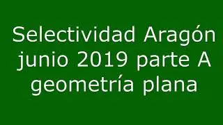 DIBUJO T&Eacute;CNICO SELECTIVIDAD ARAG&Oacute;N  2019 JUNIO A