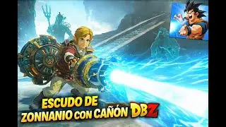 Zelda TOTK ⚔️ Escudo Zonnanio con Ca&ntilde;&oacute;n | Ataque estilo DBZ