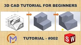 Quick modelling tutorial #002 | 3D modelling | Auxiliary plane tutorial #solidworks