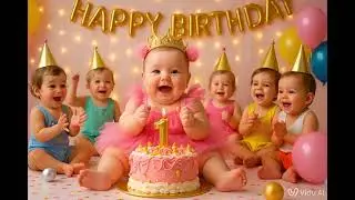 Happy Birthday Song 🎂 for Babies 👶 | Cute AI Baby Celebration Video