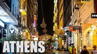 OLD MARKET ATHENS GREECE || CENTRE OF ATHENS CITY | STREETS NIGHTLIFE WALKING TOUR 2022 ||WORLD TOUR
