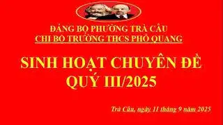 SHCB TRƯỜNG THCS PHỔ QUANG