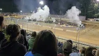 Large Car Demolition Derby West End Fair 2024