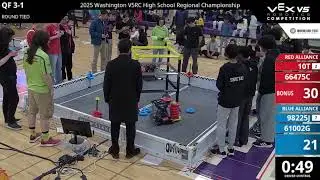 Washington Regionals : Division 1 - QF #3-1 - 10T & 66475C vs 98225J & 61002G - Auton + Driver
