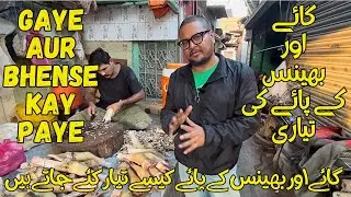 Beef Paya cleaning in Karachi | How to Clean and Wash trotters | Trotters Recipe