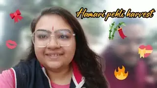 Hamari phli harvest🥰Shanvi kya Lai h 🤩park main chalte h 😄parrots se milne gye