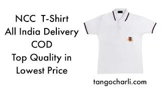 NCC T Shirt White Unisex | Buy Online at Best Price | COD | All India Delivery | Tangocharli