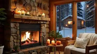 A Peaceful Night Alone in a Snow Cabin #snowycabin #peacefulnight #wintercalm