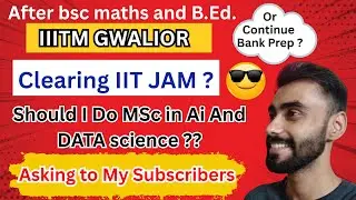 Finally IIITM Gwalior 🔥 Msc in Ai and Data science Seat (IIT JAM Qualify) 😍 #hardwork #iitjam