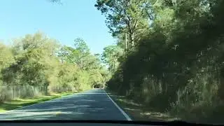 Driving around Natural Bridge Battlefield Historic State Park, FL.