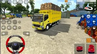 Truk Canter Mengangkut Kayu Hasil Penebangan Di Kebun l Mod Bus Simulator Indonesia l Gameplay