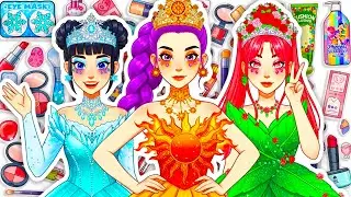 KPOP DEMON HUNTERS RUMI Colorful Hair Care +Skincare + Makeup +Fashion Blind Bag Unboxing💖Paper DIY