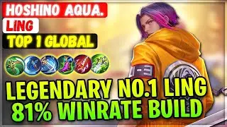 TOP GLOBAL 1 LING LEGENDARY 81% WINRATE WOW! GAMEPLAY AND BUILD!!!