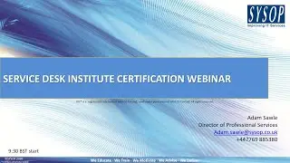 SDI certification webinar