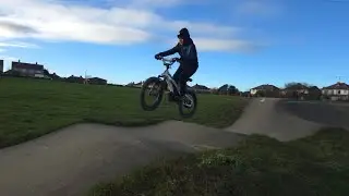 Teddy with helmet cam on pov amped a20 pro pump track