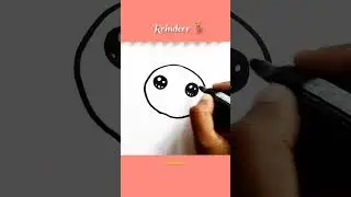 Reindeer 🦌#shorts #art #trending #easy #creative #activities #kids #drawing #funny #cutedrawing