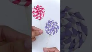 Try this mini lollipop 🍭 made from paper #shorts #craft #art #youtubeshorts #lollipop #candy