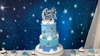 Twinkle Twinkle Little Star Baby Shower Cake | Pastel de Baby Shower
