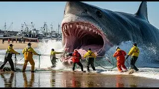 Not a Myth: A 500kg Ancient Giant Shark Attacks an American Fishing Boat in the Open Ocean
