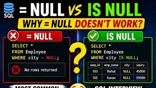 Most Common SQL Mistake 🚨 = NULL vs IS NULL | SQL Tutorial for Beginners