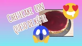 Cheesecake con queso de kéfir y mermelada frutos rojos.